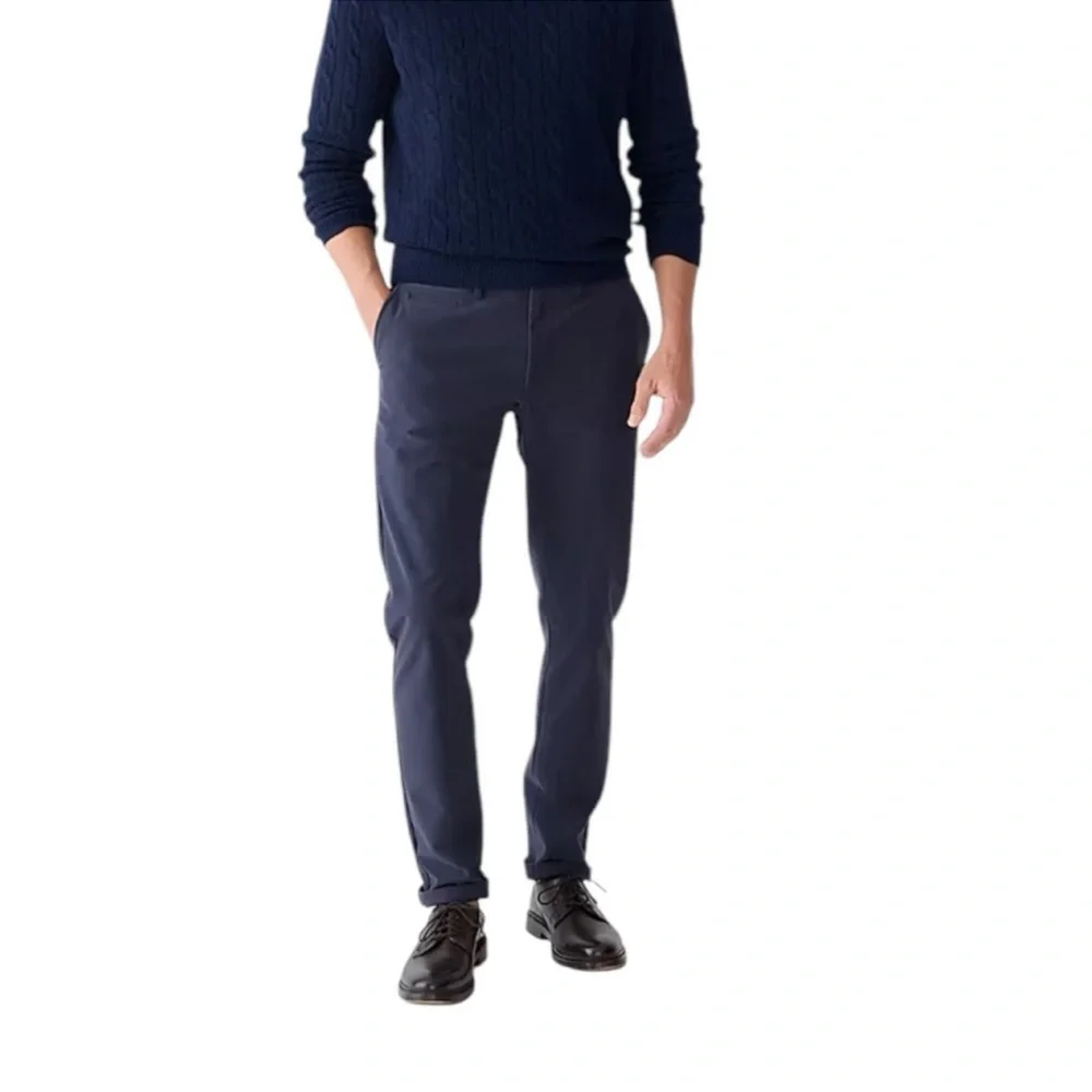 J.Crew 484 Slim-Fit Midweight Tech Pant in Navy (36x32)